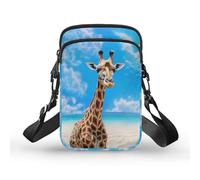 Showudesigns Giraffe Small Crossbody Bags for Women Messenger Bag Cell Phone Purses Lightweight Cross Over Body Shoulder Handbag Purse With Adjustable Strap Teen Wallets Blue