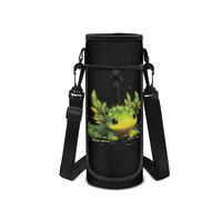 Showudesigns Green Axolotl Water Bottle Carrier Bag Kids Girls Bottle Pouch Holder with Strap for Walking Hiking School Water Bottles Sling Tote Sleeve 500Ml 750Ml