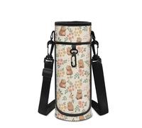 Showudesigns Guinea Pig Water Bottle Holder for Walking Kids Girls Water Bottle Carrier Bag with Strap 500Ml 750Ml Bottles Sling Sleeve Case Cover Sports Accessories