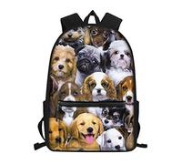Showudesigns Kids Backpack Personalized Dog Cute Book Bag for Preschool/Primary/Elementary/Junior Senior Girls Boys School Bag Packs