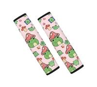 Showudesigns Mushroom Frog Universal Car Seat Belt Pads Cover Pink Seatbelt Shoulder Strap Covers Harness Pad for Women Girl Neck Cushion Protector