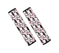 Showudesigns Penguin Print Car Seat Belt Pads for Kids Adults Auto Seatbelt Protector Soft Comfort Seat Belt Shoulder Strap Covers Harness Pads Universal Fit Car/Bag-Pack of 2