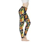 Showudesigns Pineapple Leggings High Waist for Women Workout Yoga Pants Tummy Control Fitness Stretchy Athletic Gym Tights Sweatpants