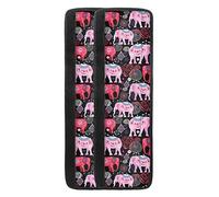 Showudesigns Refrigerator Door Handle Cover Set of 2 Elephant Bohemia Kitchen Accessories Red Oven Fridge Handle Cover Keep off Smudges and Food Stains