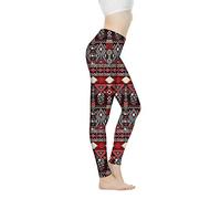 Showudesigns S Leggings High Wasted Tummy Control Women Long Length Yoga Pants Tribal Print Stretch Workout Leggings Fitness Running Sports Activewear
