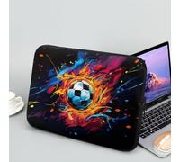 Showudesigns Soccer Laptop Sleeve for Men 12 inch Laptop Protector Soft Laptop Sleeve Bag Glad for Trip,Work Computer Carrying Case Tie Dye Lap Top Case Football Tablet Bag