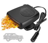Showvigor Car Heater, 12V 150W Portable Car Heater Plug into Cigarette Lighter, 2 in 1 Fast Heating Defrost Defogger, 360 °Rotatable Handheld Windscreen Defogger Window Defroster for Car