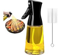 Showvigor Olive Oil Sprayer for Cooking, 180ML Glass Bottle with Brush, Canola Oil Vinegar Spray Mister, Healthy Cooking Gadgets for Air Fryer, Baking, BBQ, Grilling, Refillable Kitchen Accessories