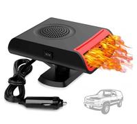Showvigor Portable Car Heater & Defroster, 12V 150W Fast Heating Defogger for Icy Windscreens - 2-in-1 Anti-Fog Heater Plugs into Lighter Socket, 360° Rotatable Window Defroster for Cars, Vans