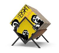 Showxeeyee Vinyl Record Storage - 80-100 Records Vinyl Storage Holder - Minimalism and Retro Style Organizer for Vinyl Records, CD, Magazine, Book, Files