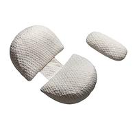 ShowyLive Pregnancy Wedge Pillow U Shaped for Sleeping Maternity Body Pillow for Pregnant Women with Detachable Washable Cover, Support for Back, Hips, Legs (White)