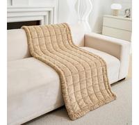 ShowyLive Sofa Cover 1 2 3 4 Seater Non Slip Sofa Slipcovers Super Soft & Thick Faux Mink Velvet Sofa Cushion Covers Sofa Protectors from Pets/Kids/Dogs(Light Brown, 28 * 83 inch/70 * 210CM)