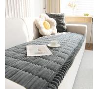 ShowyLive Soft Sofa Cover 1 2 3 4 Seater Corduroy Sofa Throw Pillow Covers Sofa Cushion Covers Sofa Protectors from Pets/Kids/Dogs (Dark Grey, 18 * 18 inch Pillowcase)