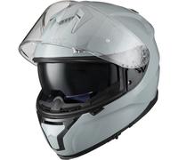 Shox Motorcycle Helmet Motorbike Crash Jet Racing Helmet with Internal sun Visor Men's And Women's Helmets UK Stock Ammo Solid M Gloss Grey