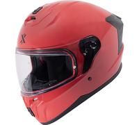 Shox Apex Solid Gloss Dark Red Motorbike Helmet With Anti-Fog Lens & Extra Visor