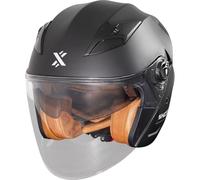 Shox Defender Solid Open Face Motorcycle Helmet XL Matt Black