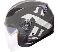 Shox Defender-X Open Face Motorcycle Helmet M Grey-X