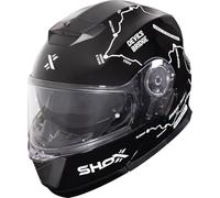 Shox Destination Route Flip Front Motorcycle Helmet L Gloss Black