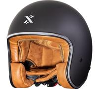Shox Helmets Classic Solid Open Face Motorcycle Helmet M Matt Black