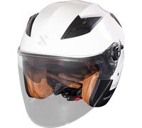 Shox Helmets Defender Solid Open Face Motorcycle Helmet S Gloss White