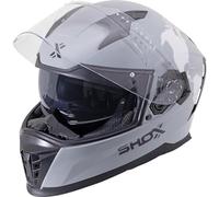 Shox Helmets Eclipse Atlas Motorcycle Helmet XS Gloss Grey White