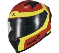 Shox Helmets Rapid Advance Motorcycle Helmet M Gloss Orange Hi-Vis Yellow