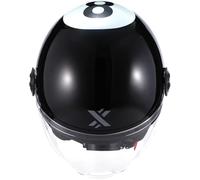 Shox Interceptor 8 Ball Open Face Motorcycle Helmet S Gloss Black