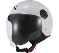 Shox Interceptor Open Face Motorcycle Helmet M Gloss White