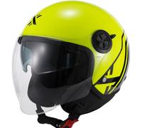Shox Interceptor SV Delta Open Face Motorcycle Helmet XL Gloss Black Hi-Vis