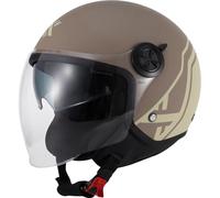 Shox Interceptor SV Delta Open Face Motorcycle Helmet XL Matt Caramel Mocha