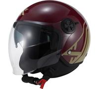 Shox Interceptor SV Delta Open Face Motorcycle Helmet XS Gloss Burgundy Sand