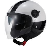 Shox Interceptor SV Ranger Open Face Motorcycle Helmet L Gloss Black White