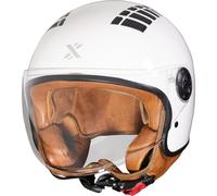 Shox Jetstream Solid Open Face Motorcycle Helmet XS Gloss White