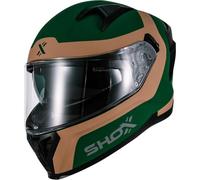 Shox Rapid Advance Motorcycle Helmet M Matt Green Sand