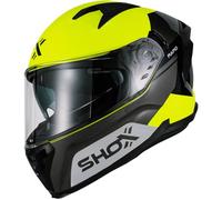 Shox Rapid Turbo Motorcycle Helmet L Gloss Grey Hi-Vis Yellow
