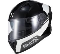 Shox Rapid Turbo Motorcycle Helmet M Gloss White Grey Black