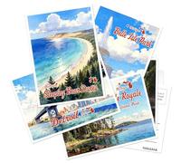 SHOXREM Michigan Postcards Set, 24 Pieces, 4x6 inches, Retro Travel Landmark Posters Wall Decor