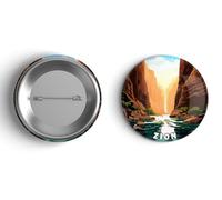 SHOXREM National Park Pinback Button Badges, 2.25 in, Metal, no gemstone
