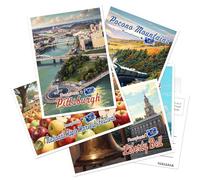 SHOXREM Pennsylvania Postcards Set, 24 Pieces, 4x6 inches, Retro Travel Landmark Wall Decor