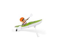 SHOYDID 2.4GHz Remote Control Paddling Kayak Boat, Anti-Capsize Stable RC Rowing Craft with Fast Charge Long Runtime Battery, Fun Water Play Model for Adults Teenagers Bathtub Pool (Green)