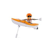 SHOYDID 2.4GHz Remote Control Paddling Kayak Boat, Anti-Capsize Stable RC Rowing Craft with Fast Charge Long Runtime Battery, Fun Water Play Model for Adults Teenagers Bathtub Pool (Yellow)
