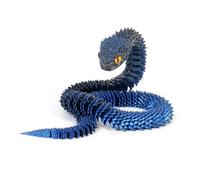 SHOYDID 3D Printed Snake, 3D Flexible Snake Figurine for Party Desk Decor, 23.6-Inch Large Animal Animal Fidget for Adults