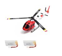 SHOYDID WL AS350 Remote Control Helicopter, 2.4G 4CH 3-Blade Flybarless Realistic RC Helicopter Model with Barometric Altitude Hold, Optical Flow Positioning and One-Key TOL, 2 Batteries