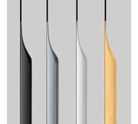 Shozafia 5 Pack Finger Pulls for Cabinets, Streamlined Long Concealed Handle for Home Kitchen Door Drawer Cabinet, Mount Finger Edge Tab Pull Aluminum (Black,300mm/11.81" Overall Length)