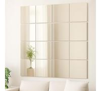 Shoze 16PC Self Adhesive Glass Mirror Tiles Frameless Wall Mirror