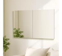 Shoze 2PC Self Adhesive Glass Mirror Tiles Frameless Wall Mirror