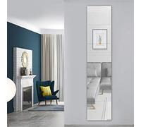 Shoze 6Pcs Self Adhesive Mirror 30x30x0.3cm Glass MirrorTiles Full Length MirrorTiles Adhesive Real Glass Frameless Wall Mirrors for Bathroom Living Room Kitchen (6, 30 * 30)