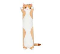 Shoze Cat Pillow Plush Toys Long Soft Cat Sleeping Cushion Sofa Pillow 70cm Cat Plushie Doll Stuffed Kitten Pillow Doll Toys Gift Animal Pillows for Kids Girlfriend Orange