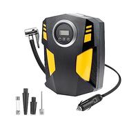 Shoze Digital Tire Inflator with Auto Stop and LED Light Portable Air Compressor for Car Bike Motorcycle Ball and Air Mattress, Yellow,Black