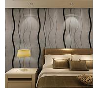 Shoze Embossed Victorian Damask Stripe Wallpaper Rolls - 10x0.53m, 3D Effect, Curve Textured for Home, Bedroom, Living Room